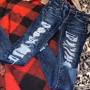 Super Super Stretch Distressed AE Jeans